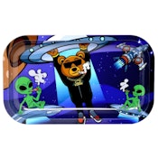 Smoke Alien Metal Rolling Tray (Medium) - Cloudz - Smoke Alien Metal Rolling Tray (Medium)