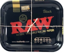 RAW Black Metal Rolling Tray - Large