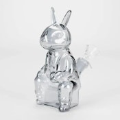 6" Black Bunny Soft Glass