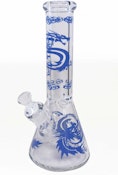 14" Water Pipe Bong with Ice Catcher - Blue Dragon