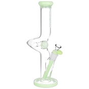 Pulsar | Kinked Marble Glass Bong | 12.75" | Green