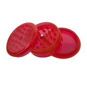 Red Acrylic 3-Piece Grinder w/ Storage