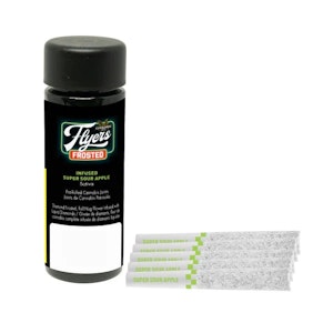 Claybourne - Frosted Super Sour Apple 5 x 0.5g Liquid Diamond Infused Pre-Rolls