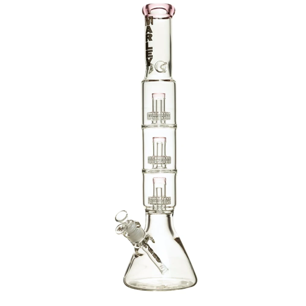 Smoke Arsenal - Marley Tripple Flow Bong 20" Pink Main Image