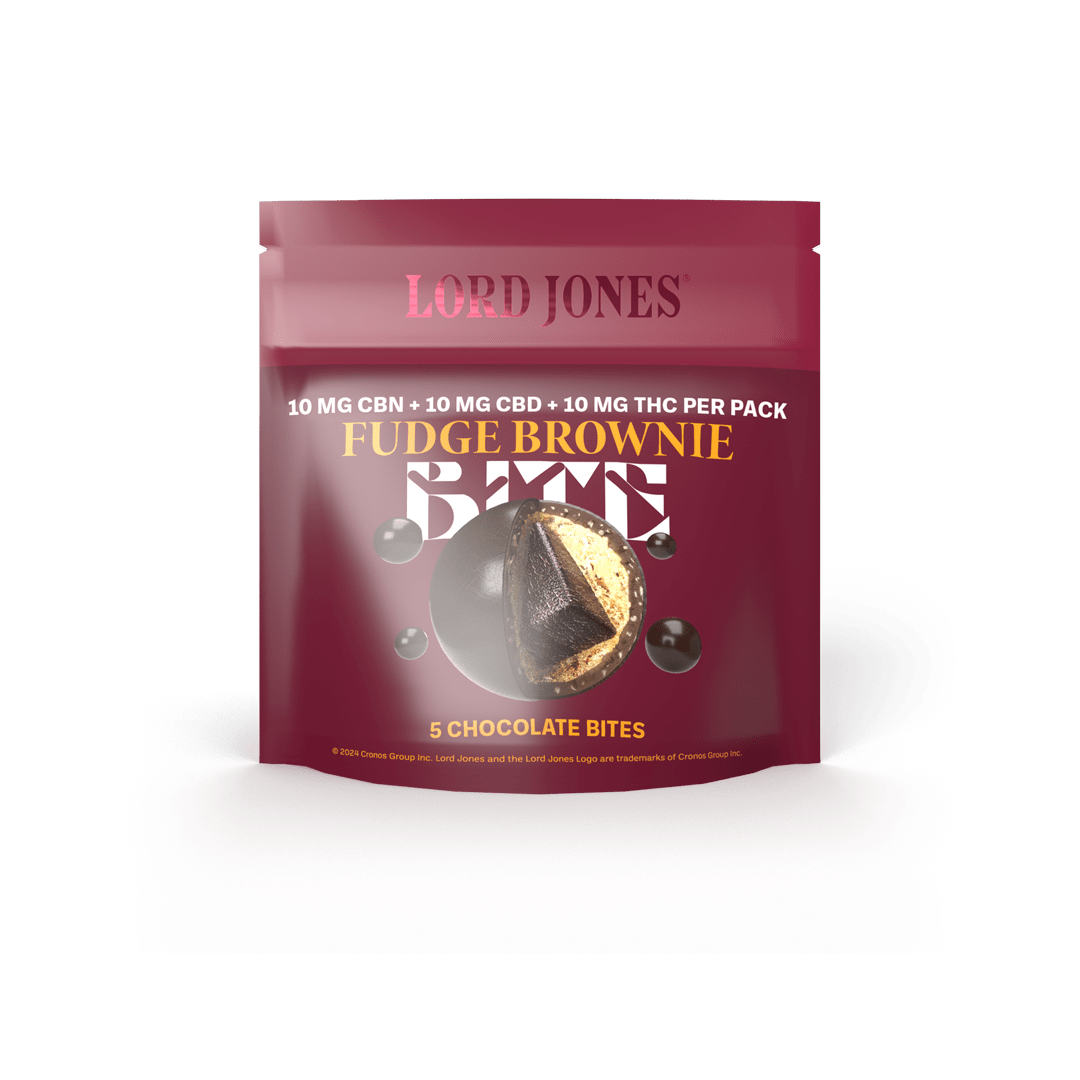 Lord Jones - Chocolate Fusions Fudge Brownie Bite 1:1:1 THC|CBD|CBN 5 pack Chocolate