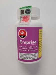 Open Fields Distribution  - Emprise 1000mg THC + 1000mg CBD 100x10mg Softgels