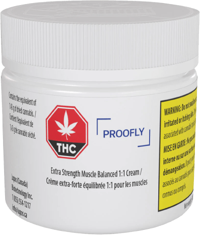 Proofly - Extra Strength Muscle Cream 1:1 | 1000mg THC : 1000mg CBD |100g