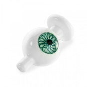 Red Eye Glass - Teal Eyeball Bubble Carb cap