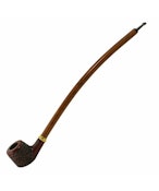 Shire - 15" - Curved Engraved Cherry Wood Pipe