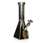 Red Eye Tek | Metallic Terminator Finish Cosmic Gold Hex Base Water Pipe | 12"