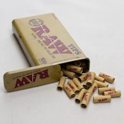 RAW Pre-Rolled Unbleached Tips - Tin of 100