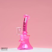 7" Castle Glassworks Mini Electroplated Dab Rig - Pink