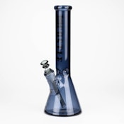 14" Castle Glassworks Electroplated Beaker Bong - Grey