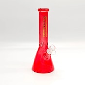 10" Fortune Full Colour Beaker Bong - Red