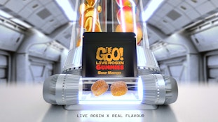Sour Mango Live Rosin 2 x 5mg Soft Chews by The Goo!