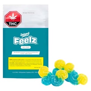 Spinach Feelz - Blue Raspberry Lemonade (Full Tilt) THC+THCV Gummies - Spinach Feelz