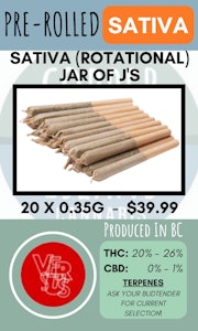 Versus - VERSUS - 20PK SATIVA JAR OF JS (ROTATIONAL STRAIN) PRS