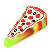 LIT Silicone 4" Rasta Pizza Hand Pipe W/Glass Bowl