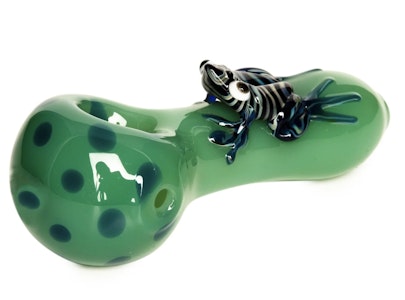 Red Eye Glass - Red Eye Glass 4" Jade Green Frogger Hand Pipe