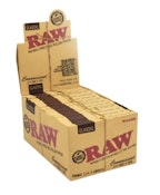 Raw Classic Natural Unrefined Hemp Connoisseur Rolling Papers W/Tips 1 1/4 Size