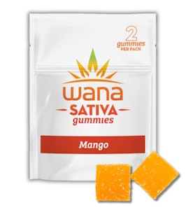 Wana - Wana Mango Sativa Gummies - 2 X 5mg