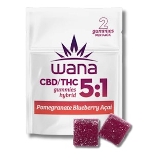 Wana - Wana Pomegranate Blueberry Acai 5:1 CBD:THC Gummies - 2 X 5mg