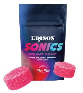 Edison - SONICS RED RAZZ CHILLER 1:1 CBD:THC NANO CHEWS - 9