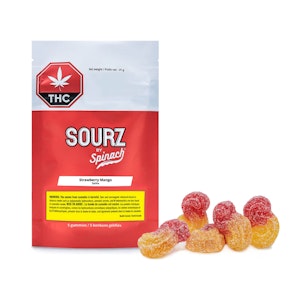 SOURZ by Spinach - Sourz Strawberry Mango Sativa Gummies - 5 X 2mg