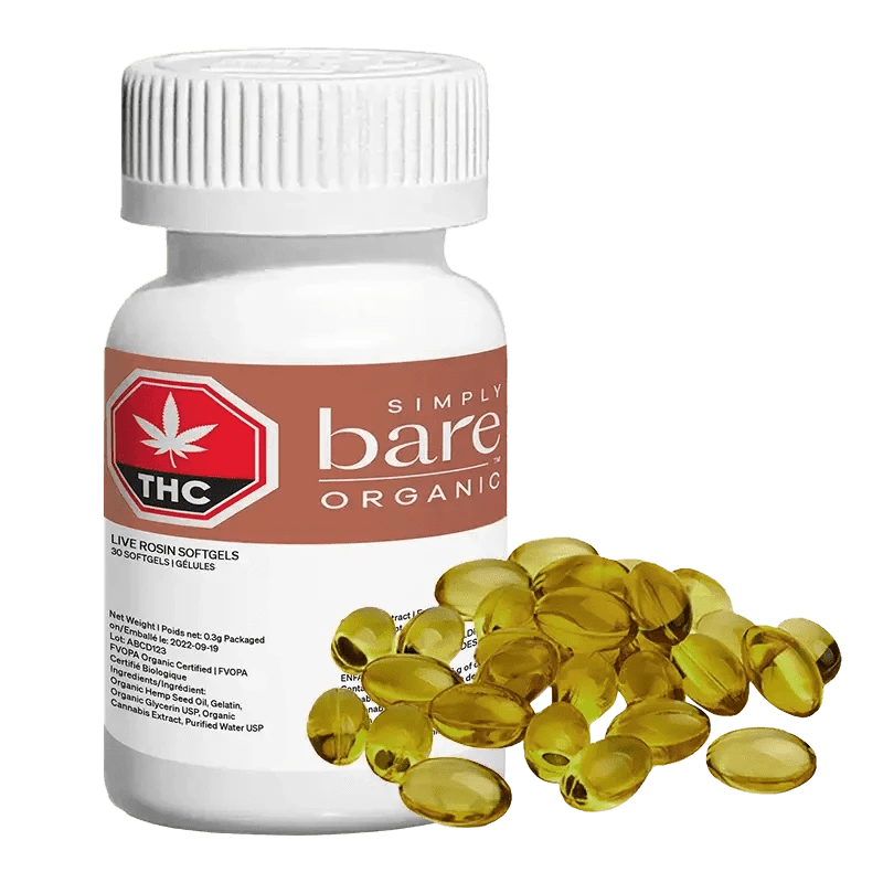 Simply Bare Live Rosin Softgels 10mg - 30pk
