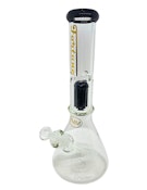 12" Fortune Perc Glass Bong | Black
