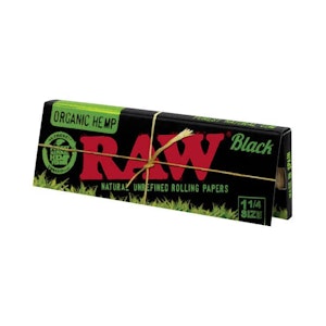 RAW - RAW Black Organic Hemp Papers- 1 1/4
