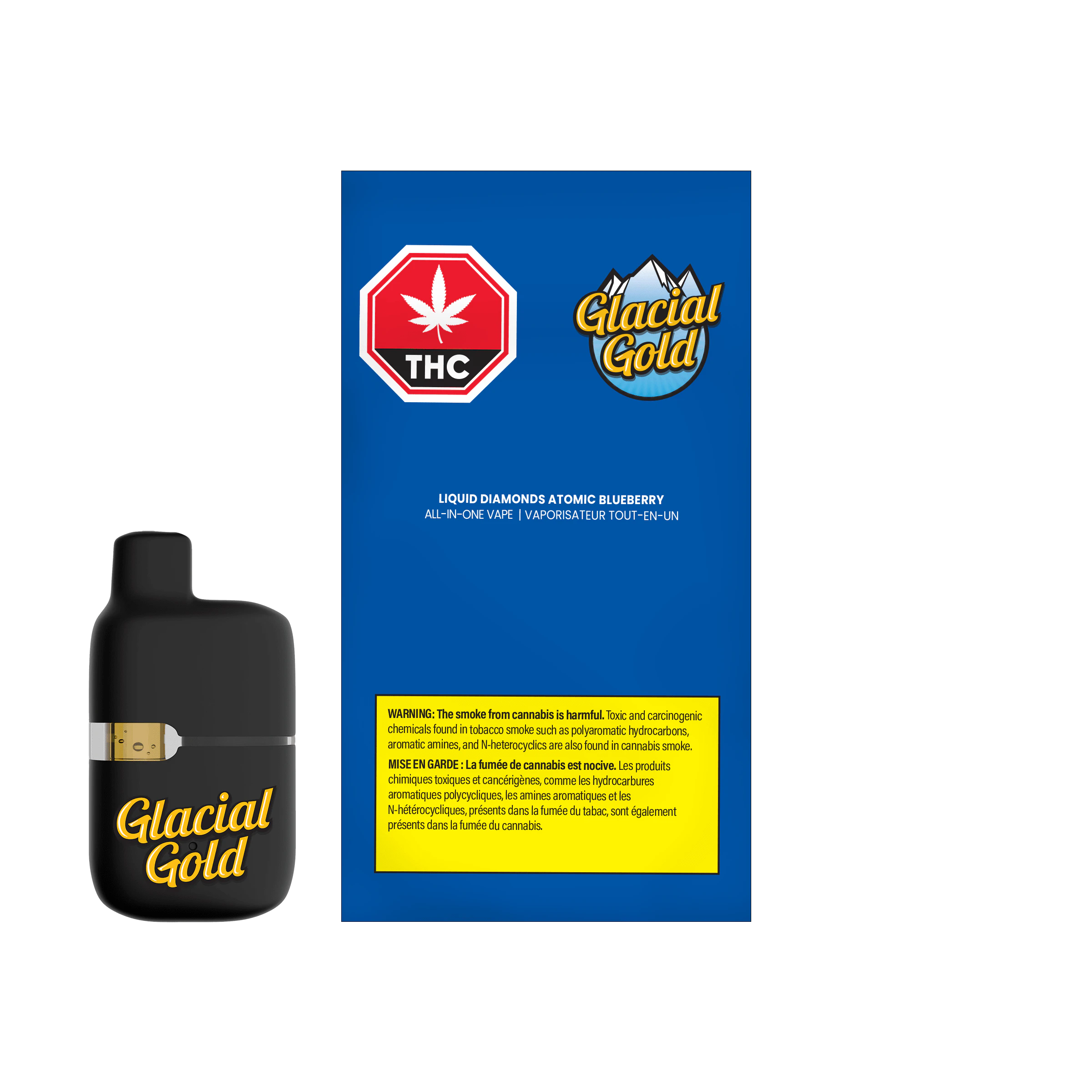 GLACIAL GOLD - Glacial Gold Liquid Diamonds Atomic Blueberry 0.95g Disposable Vape Main Image