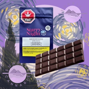 The Hazy Camper - STARRY NIGHT RASPBERRY DARK CHOCOLATE - THE HAZY CAMPER  - 720mg CBD