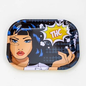 One Wholesale - THC Girl Metal Rolling Tray