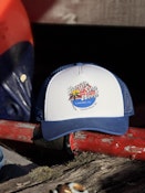 Mesh Vintage Trucker Hat - Peach & Orange Logo