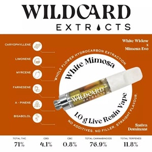 Wildcard Extracts - WHITE MIMOSA LIVE RESIN VAPE - 1