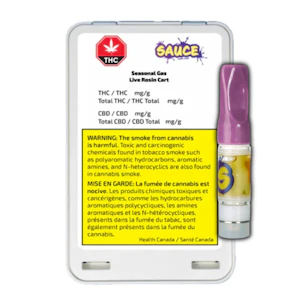 Sauce Rosin Labs - SEASONAL SWEET EXOTIC LIVE ROSIN CARTRIDGE - 0.5