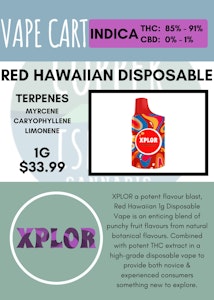 XPLOR - XPLOR - RED HAWAIIAN DISPOSABLE