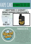 GLACIAL GOLD - ANYTIME 1:1 HONEY DEWCUMBER AIO DISPO