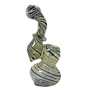 Glass Bubbler Genuine Pipe Co 6" Stand Up Blue Swirl