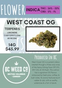 14G - BC WEED CO - WEST COAST OG (EL CHAPO OG)