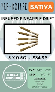 General Admission - GA - 5PK PINEAPPLE DRIFT INFUSED PR'S