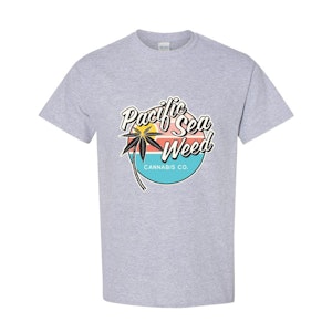 Pacific Sea Weed Cannabis Co. - PSW Logo - Grey T-Shirt - 2XL