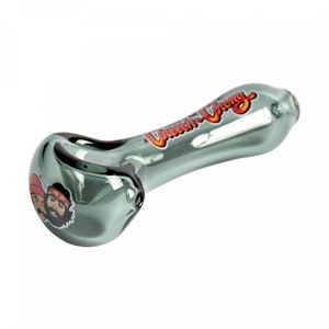 Green Leaf Sales - 3.5" Cheech & Chong Glass Pipe - Smoke Grey