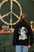 Unisex Prairie and Luna Smoking Skeleton Hoodie - XS