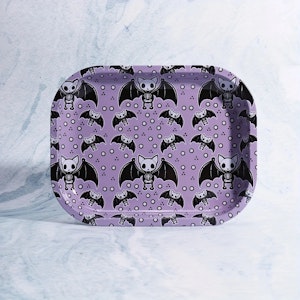 Unbranded - Purple Bats Rolling Tray