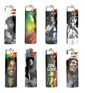 Smoking Cat - BIC Lighter - Bob Marley Design