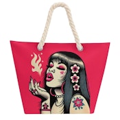 Pink Diesel Hemp Rope Tote Bag