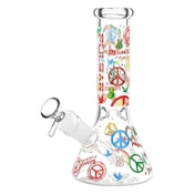 Peace Beaker Glass - 7.75" / 14mm F