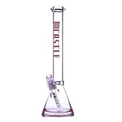 18" 9mm Color Logo Castle Glass Bong (PINK)